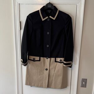 Brooks Brothers Black and Tan Trench Coat